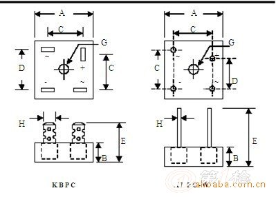 整流桥kbpc5004-w kbpc5006-w kbpc5008-w kbpc5010-w