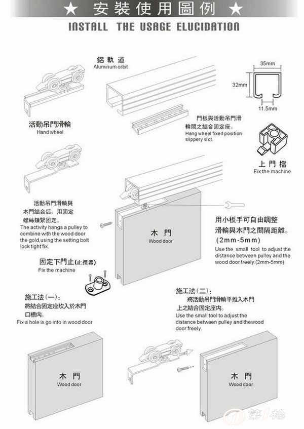 工业推拉门吊轨