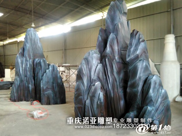 重庆泡沫雕刻厂家-泡沫雕塑假山石头制作18723303320