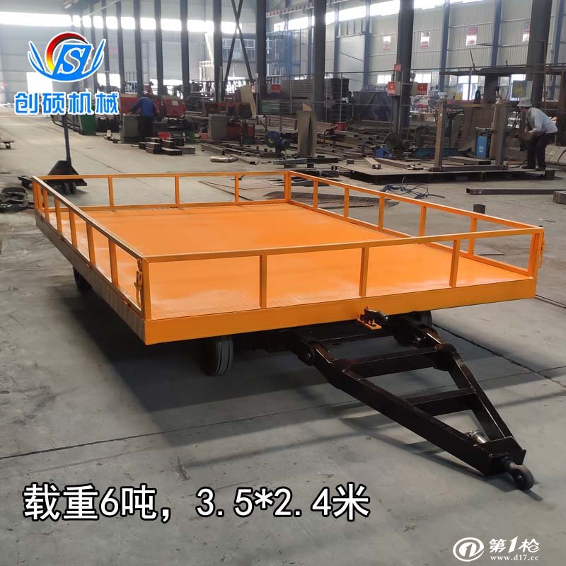 厂区牵引平板车 大吨位平板运输车 重型工具拖车 平板