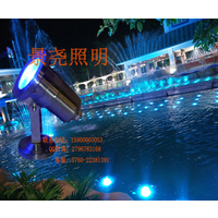广场外大型喷水池蓝光嵌入式LED水下灯