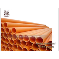 PVC橘红色直壁高压电力管 承插口高压电缆穿线管*