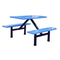 江西学校连体餐桌椅厂家八人位连体条凳餐桌椅价格缩略图