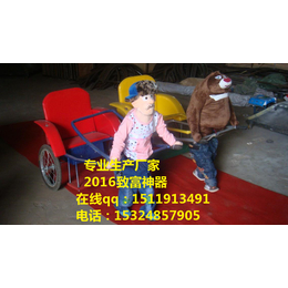 陜西榆林熱賣機器人拉車光頭強機器人黃包車兒童電瓶玩具車