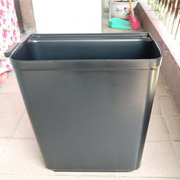 力源黑色不带盖40升防静电垃圾桶 防静电塑料方形垃圾桶