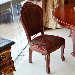 厂家直销 欧式餐椅软包靠背椅 复古酒店实木椅子 经典怀旧款式缩略图