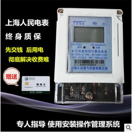 ****上海人民插卡电能表IC磁卡电能表国网型DDSY单相液晶