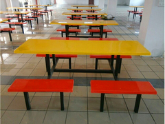 学校食堂餐桌椅图片