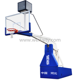 供应2017年新品手动液压篮球架  钢化玻璃篮板