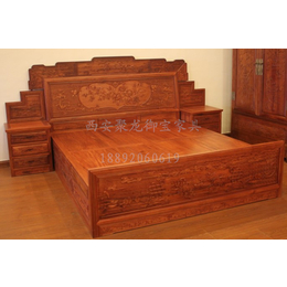 西安仿古家具 仿古床 实木床 红木床 榆木床 实木家具供应