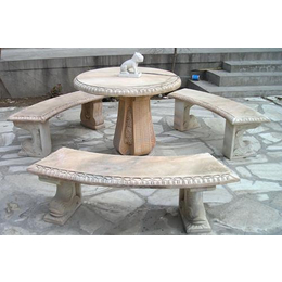 大石代雕塑(图),园林石桌椅,石桌