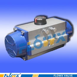 铝合金气动执行器配气动法兰球阀和气动蝶阀 FLXDA75