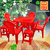 枚红色塑料桌椅套组 阳台花园休闲桌椅缩略图3