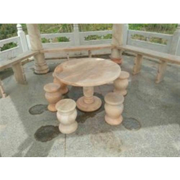 石桌|大石代雕塑|园林石桌椅