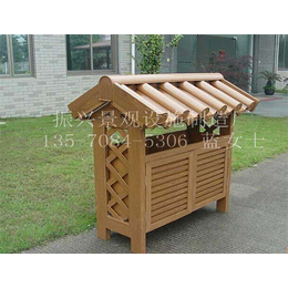 贺州垃圾桶 街道塑木垃圾箱 镀锌钢木结构果皮箱 厂家*