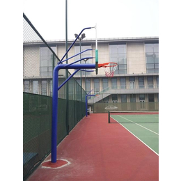 地埋圆管篮球架、天津奥健体育用品厂、地埋圆管篮球架厂家