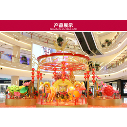 模型*上海升美玻璃钢雕塑厂家环贸广场羊雕塑定制美陈定制