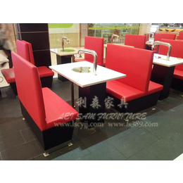深圳厂家定做饭店餐厅桌椅 防火板四人位餐桌 板式餐桌 