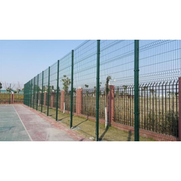 定制体育场高墙勾花护栏 篮球场圈地护栏 塑胶操场圈围护栏
