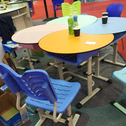 彩色课桌椅学生课桌椅教室课桌组合桌椅教室桌椅拼接课椅