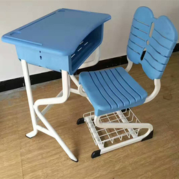单人课桌椅塑料升降课桌椅学生学校课桌椅