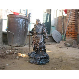 妙缘工艺品(多图),河南1.8米纯铜彩绘关公雕塑