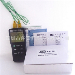 台湾泰仕TES-1312A双通道热电偶测温仪温度计数显模温表