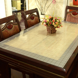 进口水晶板餐桌布软玻璃桌布透明台布防水免洗磨砂pvc塑料桌垫