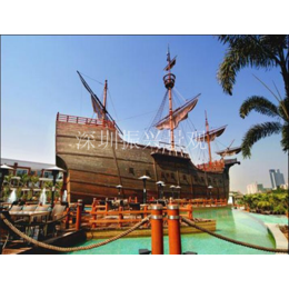 铜陵户外木制船 景观船价格 游乐海盗船款式 规格定制