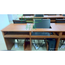 科桌K14双人翻转电脑桌 学生多功能课桌 机房翻转式电脑桌缩略图