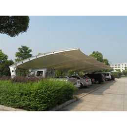 衢州膜结构停车棚、添旺推拉篷材质好、膜结构停车棚尺寸