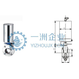 卫生级阀门外螺蝶阀(图)|卫生级阀门焊接蝶阀|一洲机械