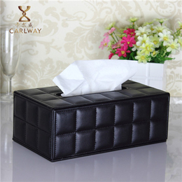 卡尔威欧式黑色纸巾抽皮革纸巾盒创意羊皮纹纸巾盒厂家批发