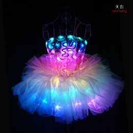 创意led发光裙子 光纤发光衣服舞蹈服装 舞台led短裙