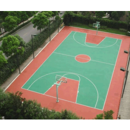 青岛塑胶篮球场施工、塑胶篮球场施工报价、利源体育设施