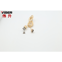 VISER新款磁吸iOS安卓手机二合一USB数据线