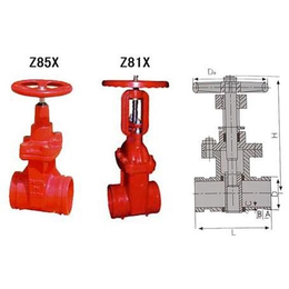 河北宏球阀门供应沟槽暗杆闸阀Z85X