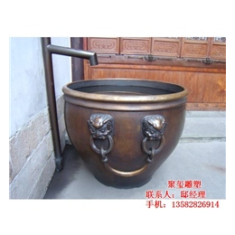纯铜铜缸|聚玺雕塑|铜缸
