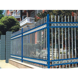 网艺锌钢新型护栏C型白蓝两色组装园艺四横杆护栏缩略图