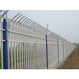 网艺锌钢新型护栏E型白蓝黑三色组装双向防攀爬护栏