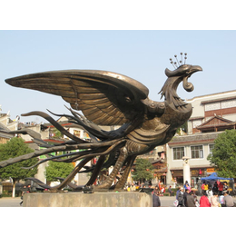 大型广场雕塑--铜雕凤凰雕塑