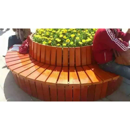 北京 实木休闲椅价格 树围椅 公园长椅厂家 园林广场椅供应