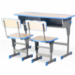 学校学生双人单柱课桌椅培训班课桌