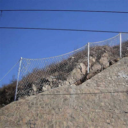 落石拦截钢丝绳网边坡主动被动防护钢丝绳网 