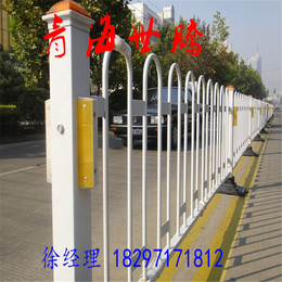 青海西宁人行道分隔栏 交通道路栏 喷塑锌钢护栏