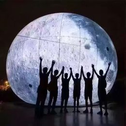  中秋月亮气模出租 发光月兔月亮展览出租