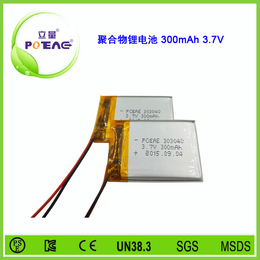 型号303040 300mAh 3.7V 聚合物锂电池可定制