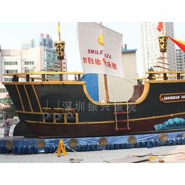 洪湖市户外家具配套游乐景观船游乐设施木船 景观装饰船海盗船