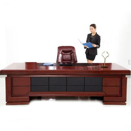 办公家具大班台老板桌椅组合总裁桌经理主管办公桌贴实木木皮烤漆