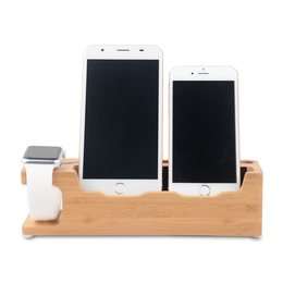 智能手表支架 iphone7手机充电底座 竹木手机平板支架